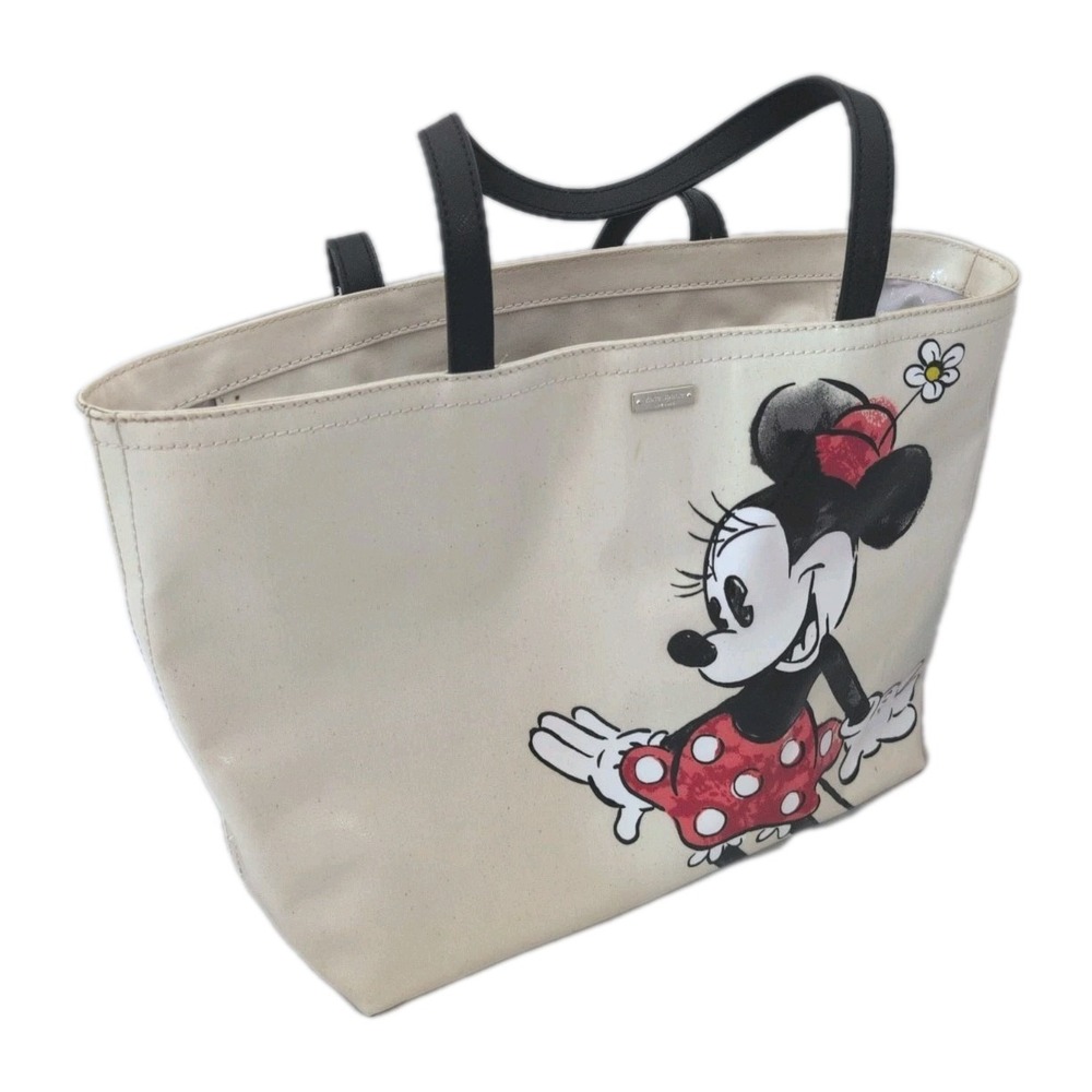Kate Spade Disney Minnie Mouse Francis Waxed Canvas Tote Bag